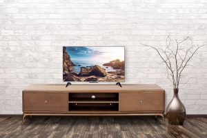 Empty interior of room with vase over brick wall background 3d rendering