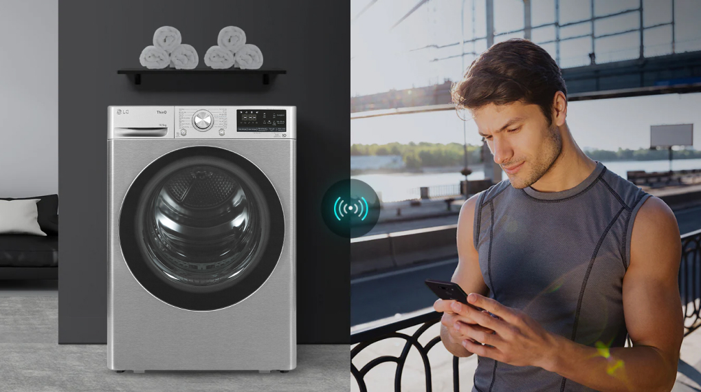Máy sấy bơm nhiệt LG 10.5 Kg DVHP50P - Smart ThinQ