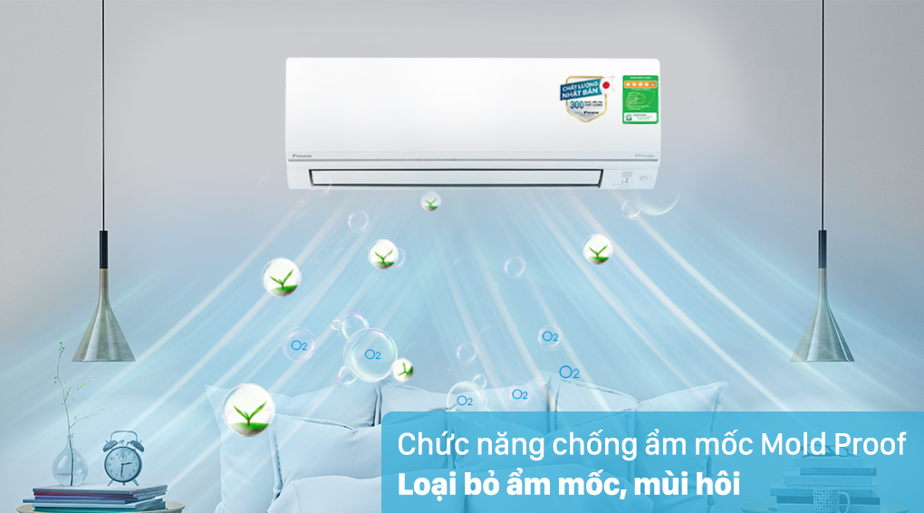Máy lạnh 2 chiều Daikin Inverter 2 HP FTHF50VVMV - Chống ẩm mốc Mold Proof 