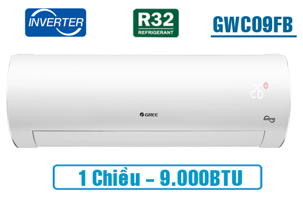 Gree GWC09FB-K6D9A1W, Điều hòa Gree 9.000BTU inverter 1 chiều