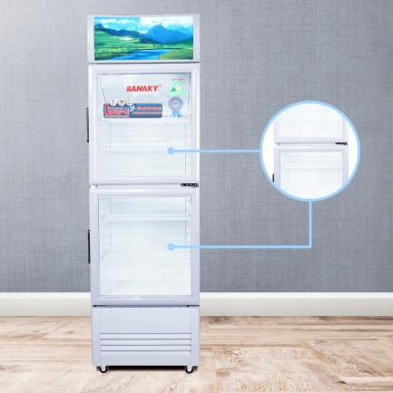 Tủ mát 2 cánh mở trên dưới